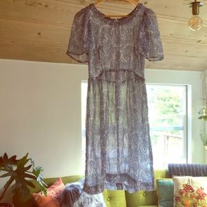 Sheer Paisley Vintage Dress